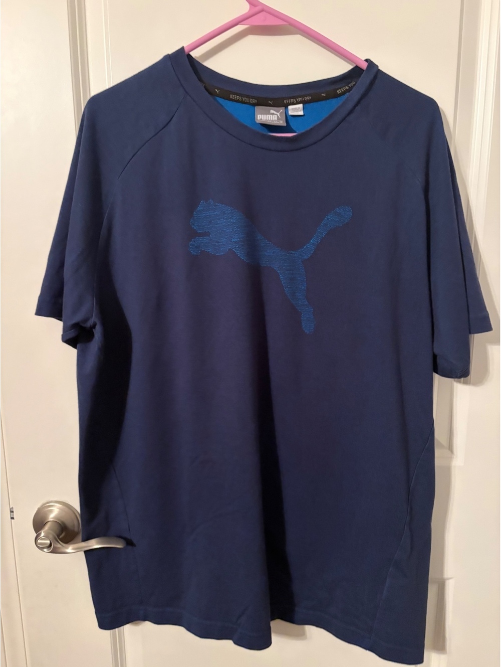Puma Men's Navy Blue Graphic T-Shirt Size XL